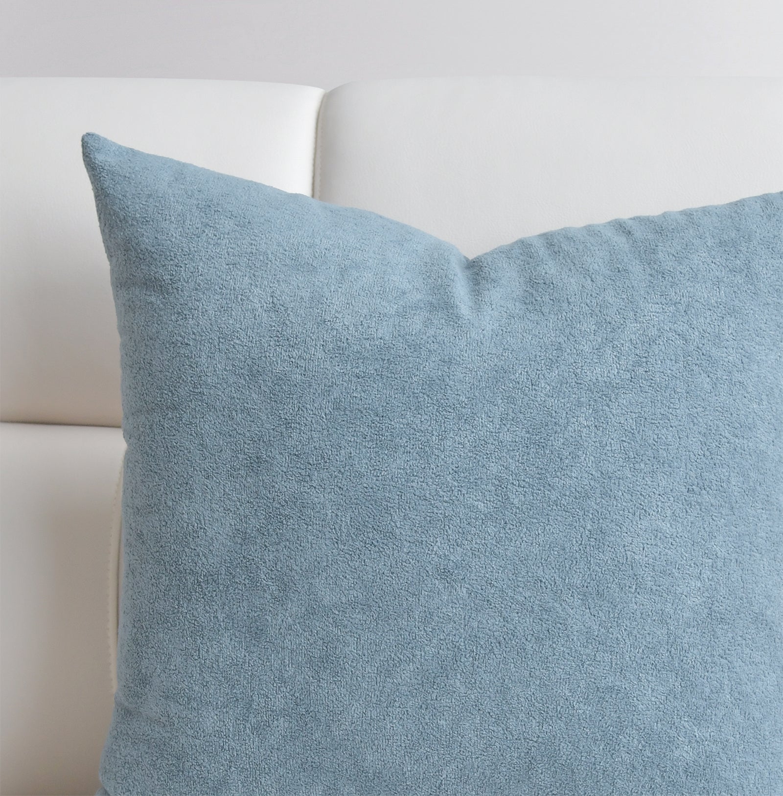 Safi Faux Sheep Lapis Blue Throw Pillowcase