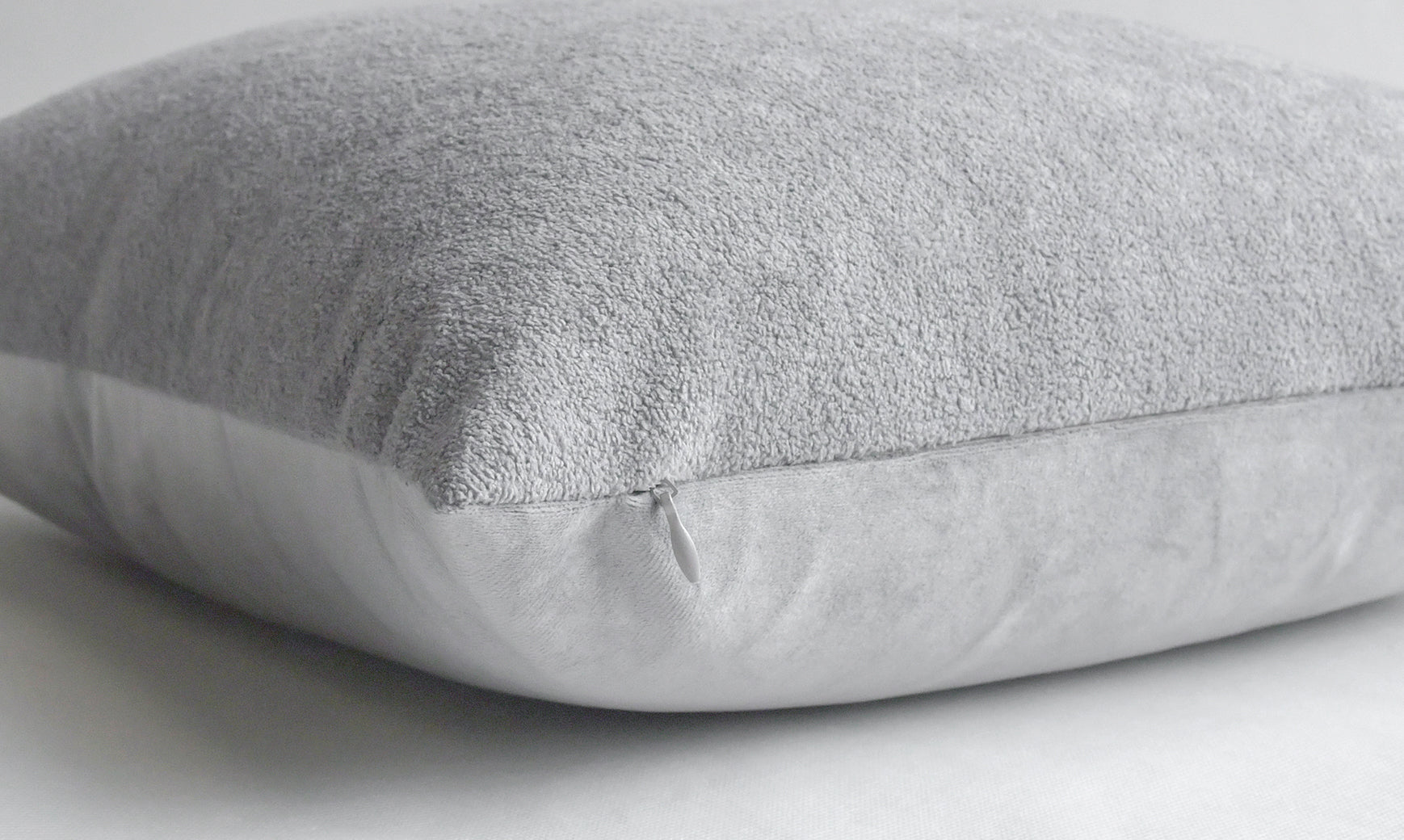 Safi Faux Sheep Slate Gray Throw Pillowcase