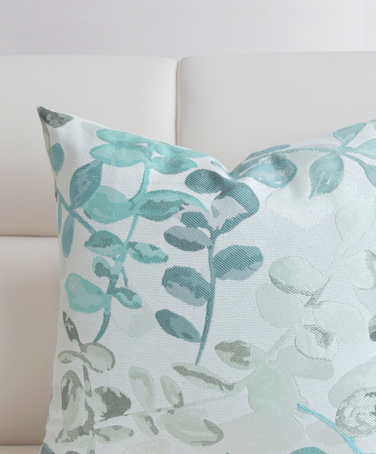 Sive Jacquard Eucalyptus Throw Pillowcase