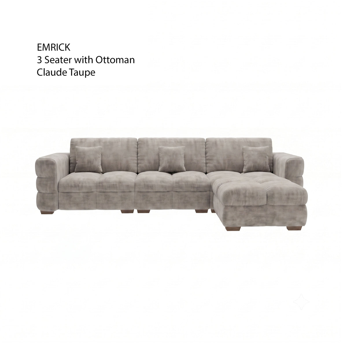 Emrick 3 Seater with Ottoman