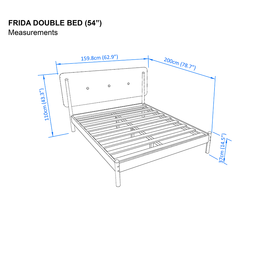 Frida 54x75" Bed - Walnut Brown