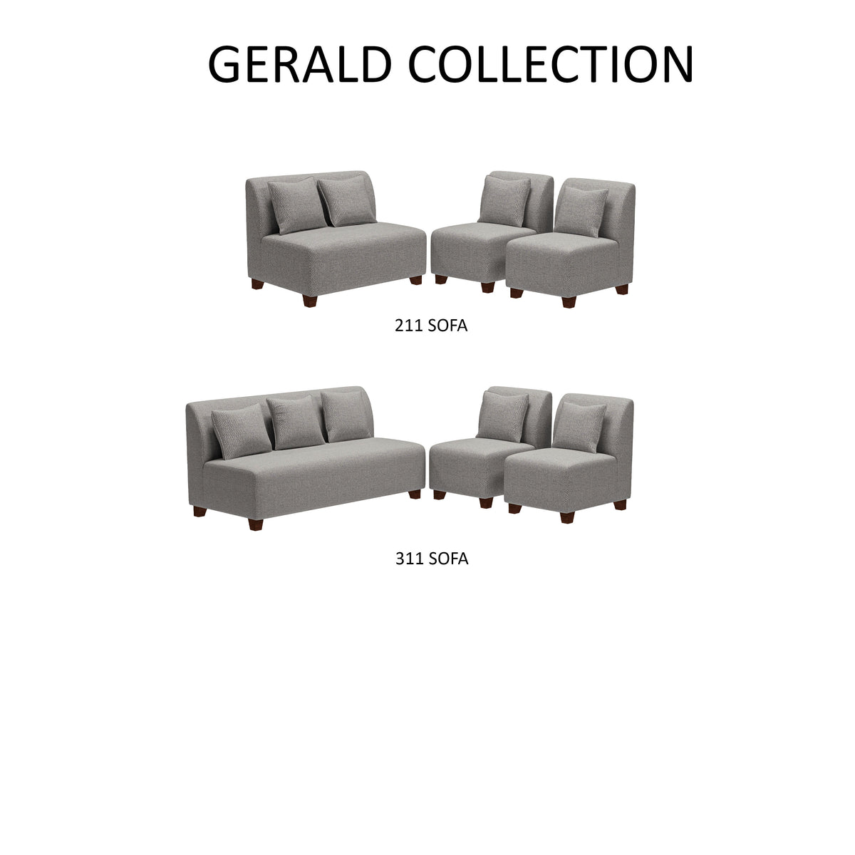 Gerald 3 Seater L-Shape with Ottoman (Left) Sofa