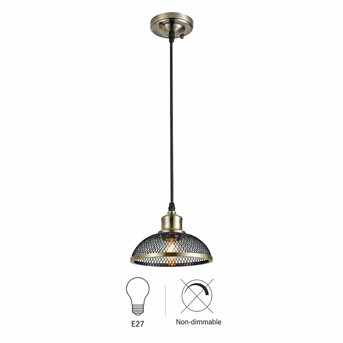 Gine Metal Mesh Pendant Light