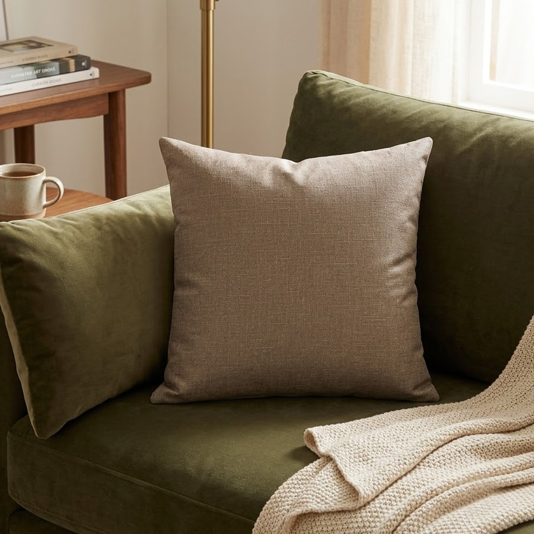 Leatherette Throw Pillow