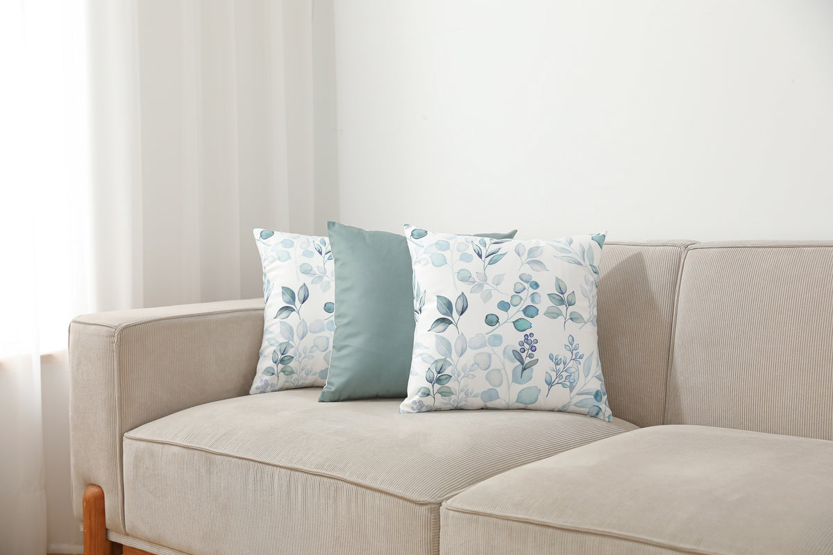Mea Sagebush Green Throw Pillowcases Set of 3
