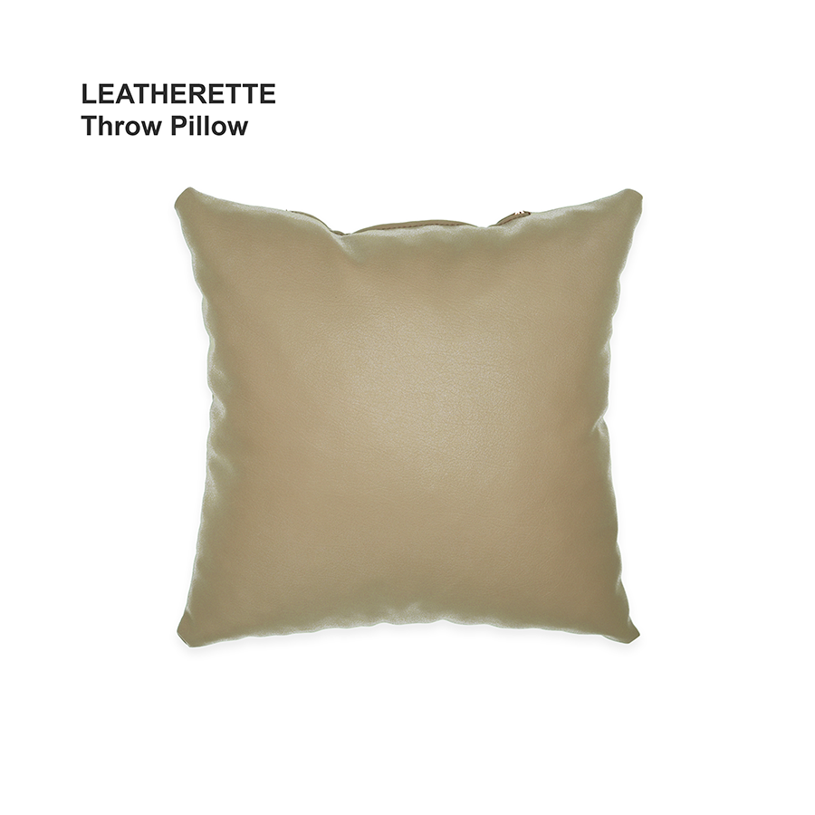 Leatherette Throw Pillow