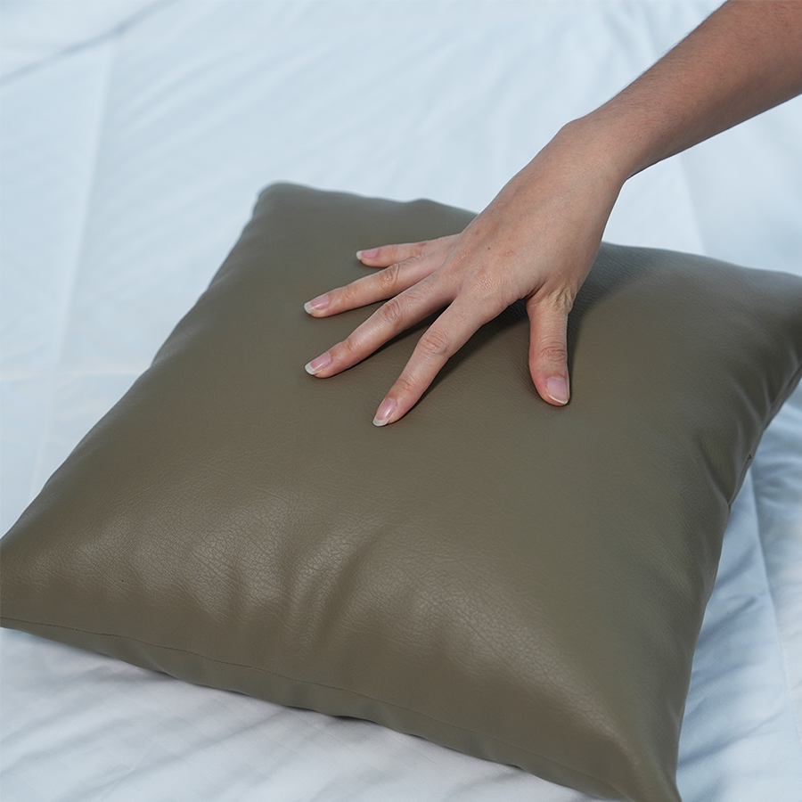 Leatherette Throw Pillow