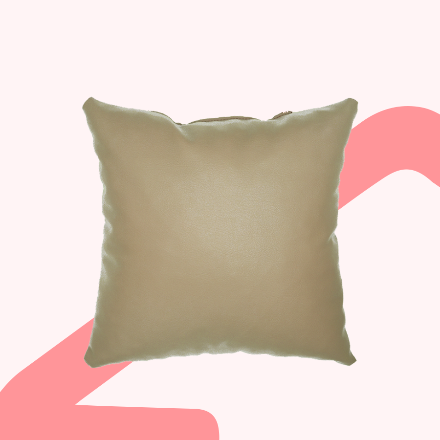 Leatherette Throw Pillow