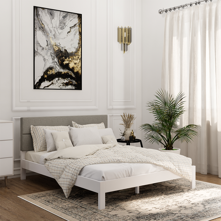 Lennon 54x75" Bed - Off-white