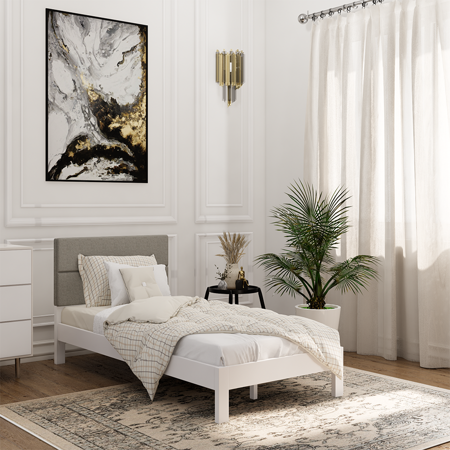 Lennon 48x75" Bed - Off-white