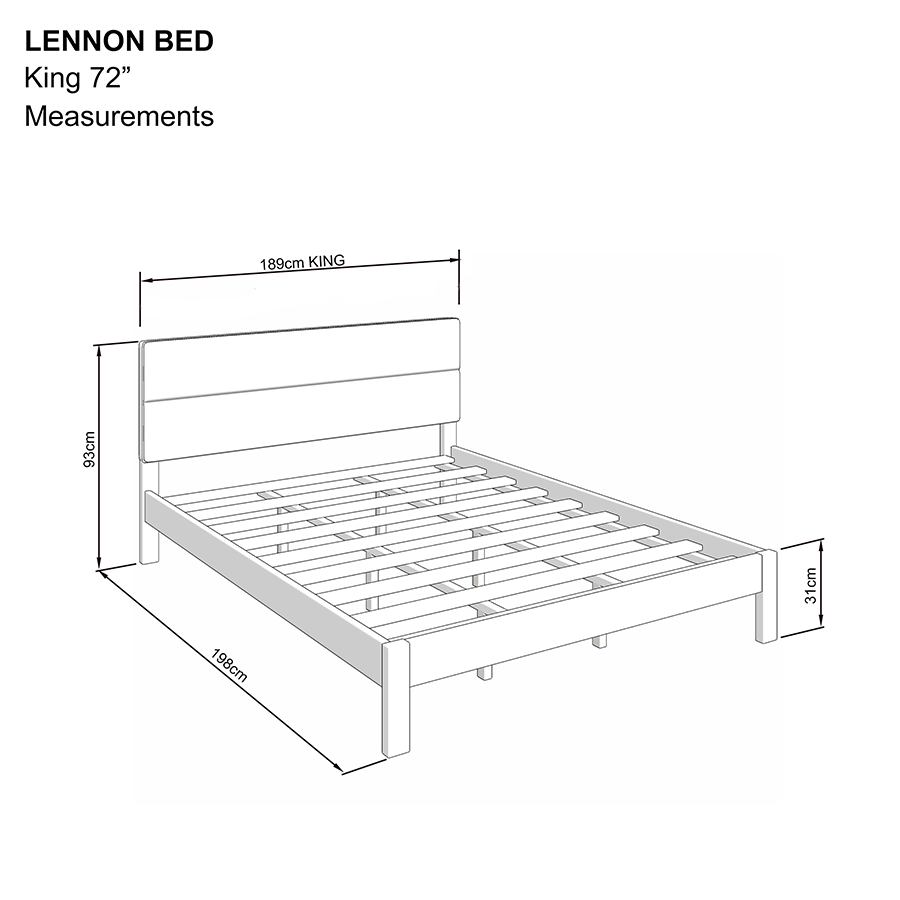 Lennon Bed - Walnut Brown