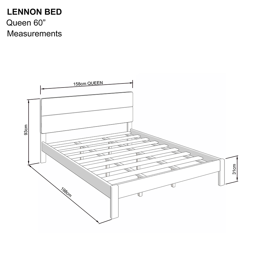 Lennon Bed - Off-white