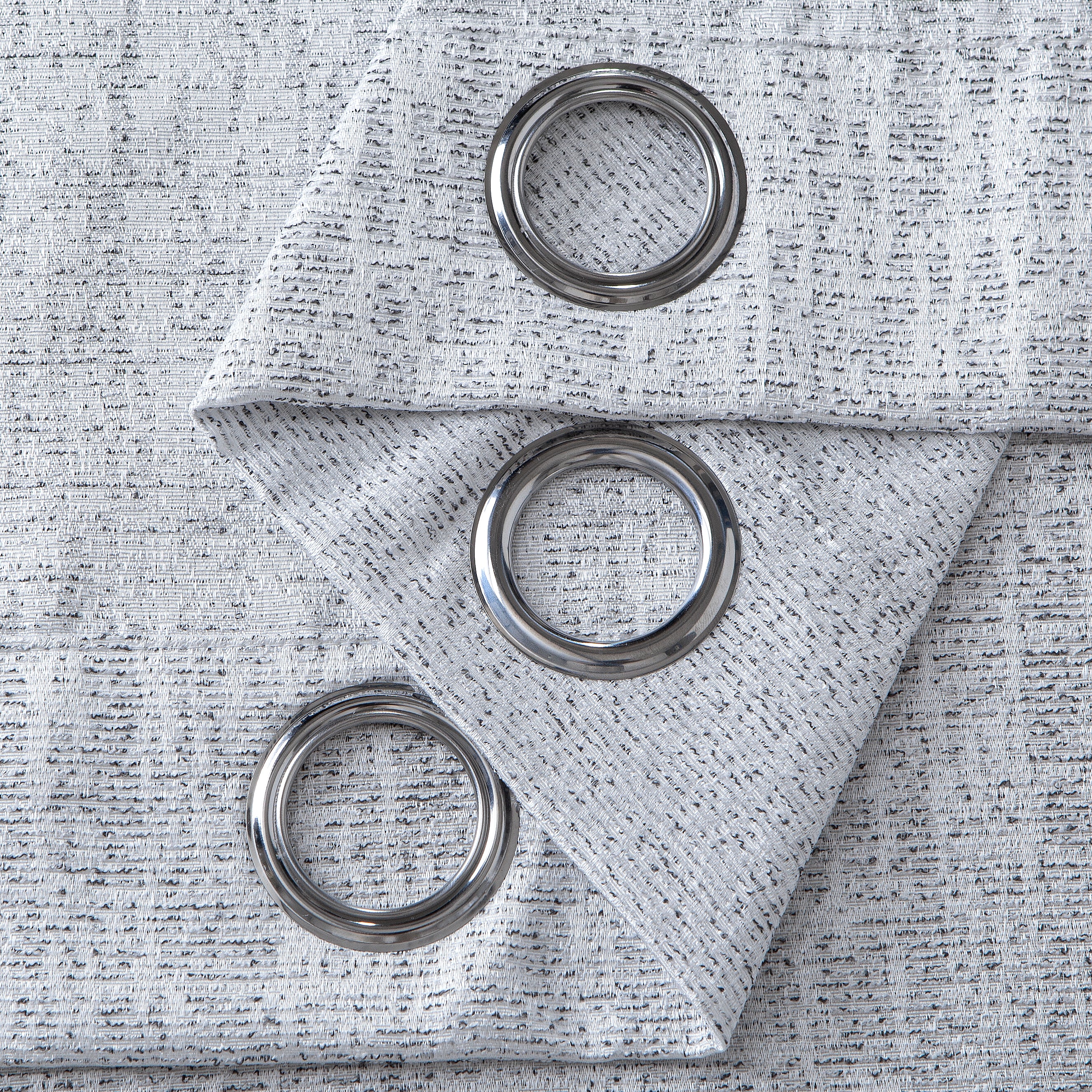 Avil Gray Faux Linen Curtain