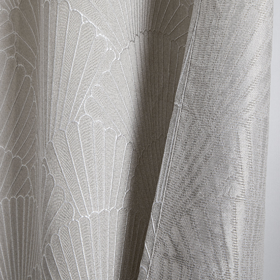 Alyce Taupe Crinkle Curtain