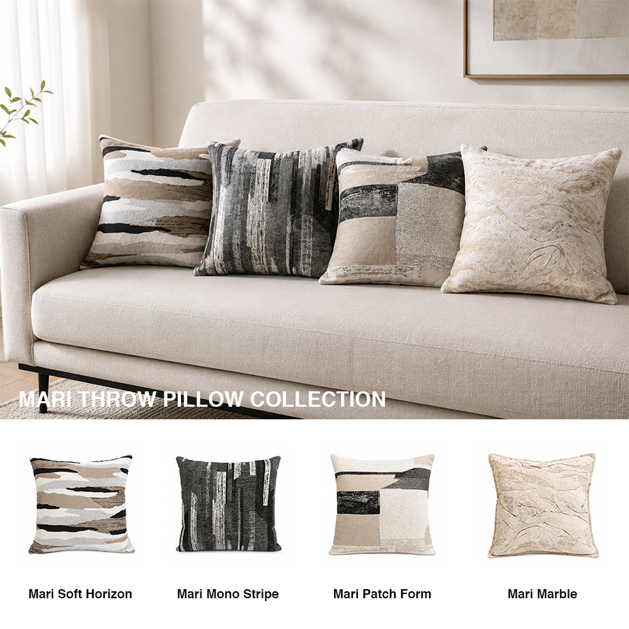 Mari Jacquard Marble Throw Throw Pillowcase