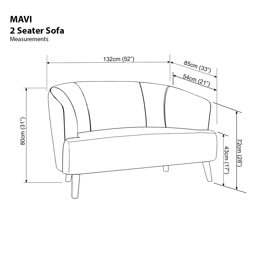 Mavi 2 Seater Sofa