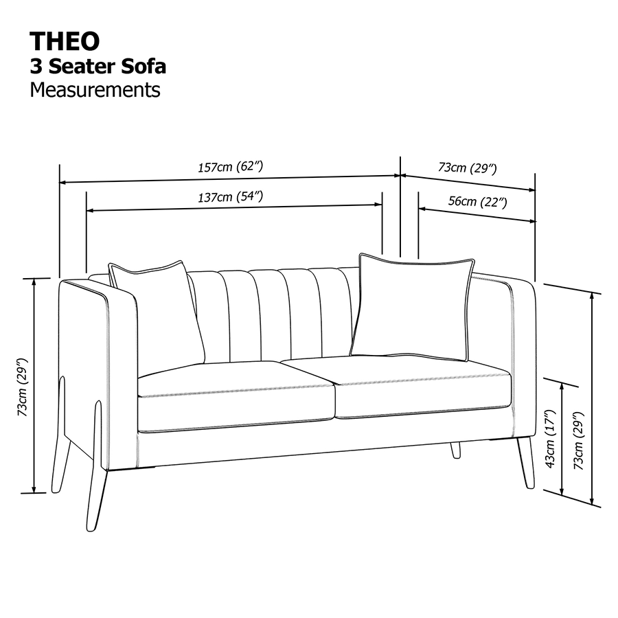 Theo 3 Seater Sofa