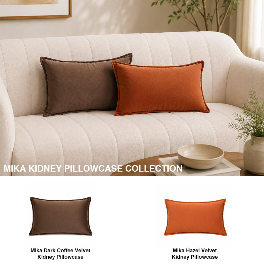 Mika Dark Coffee Kidney Pillowcase