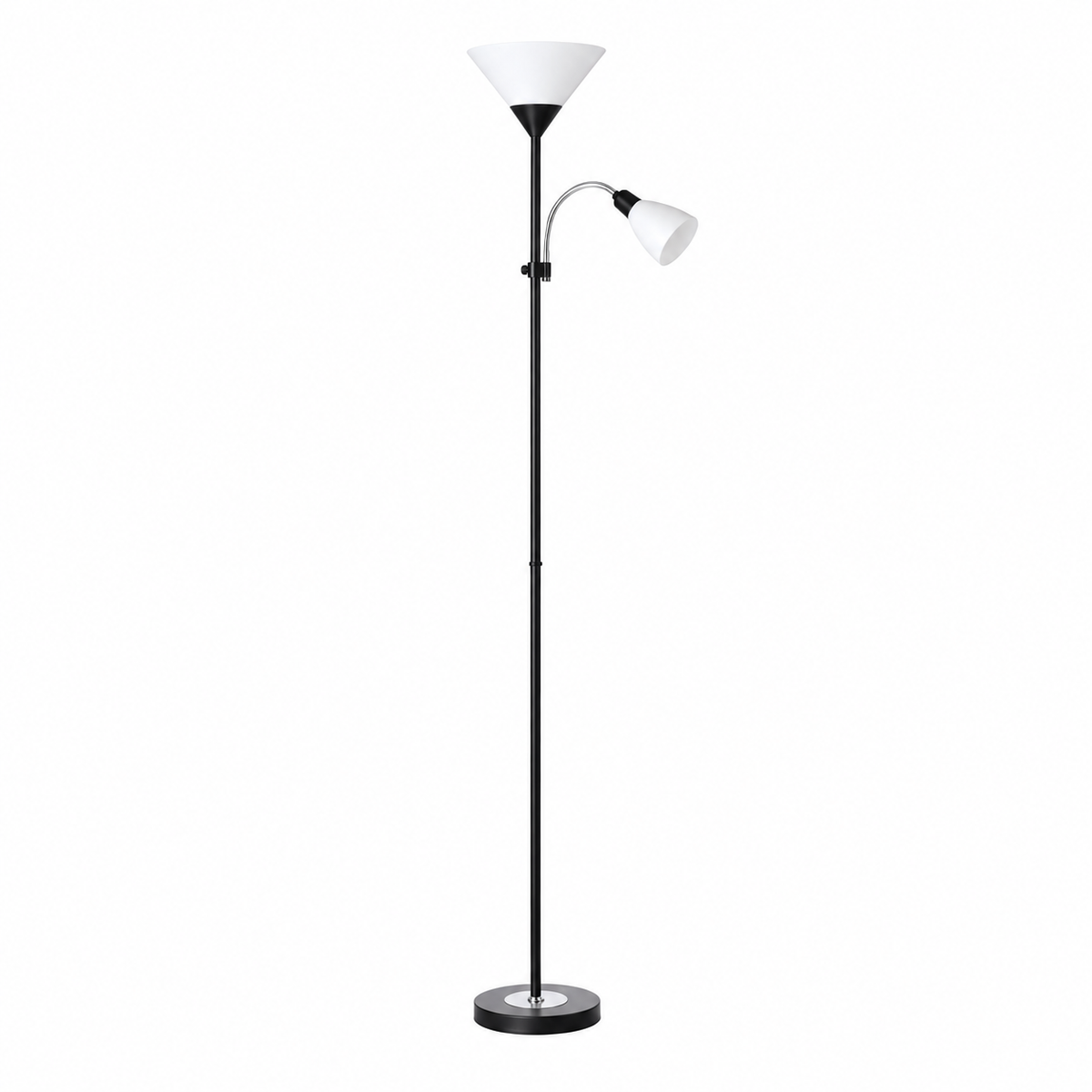 Torchiere Floor Lamp with Reading Lamp