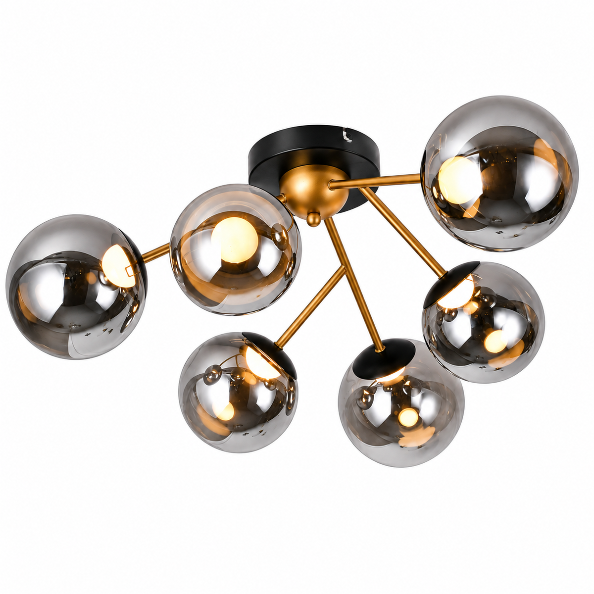 Heiko Glass Semi Flushmount - 6 Bulbs
