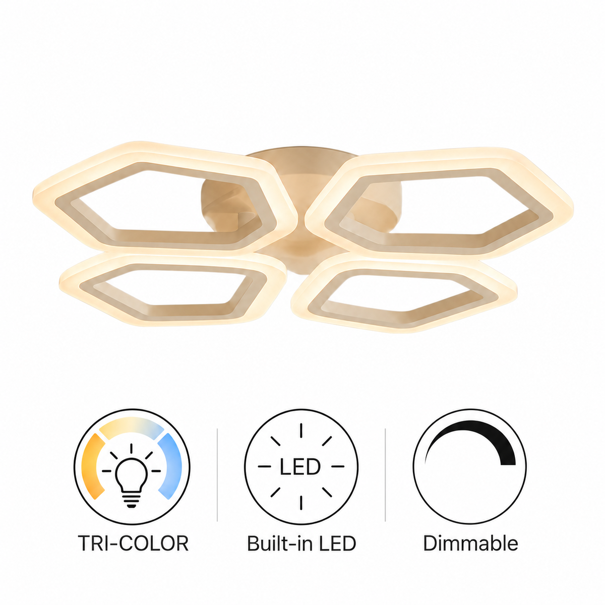 Gavrel LED Semi-Flushmount - Tricolor
