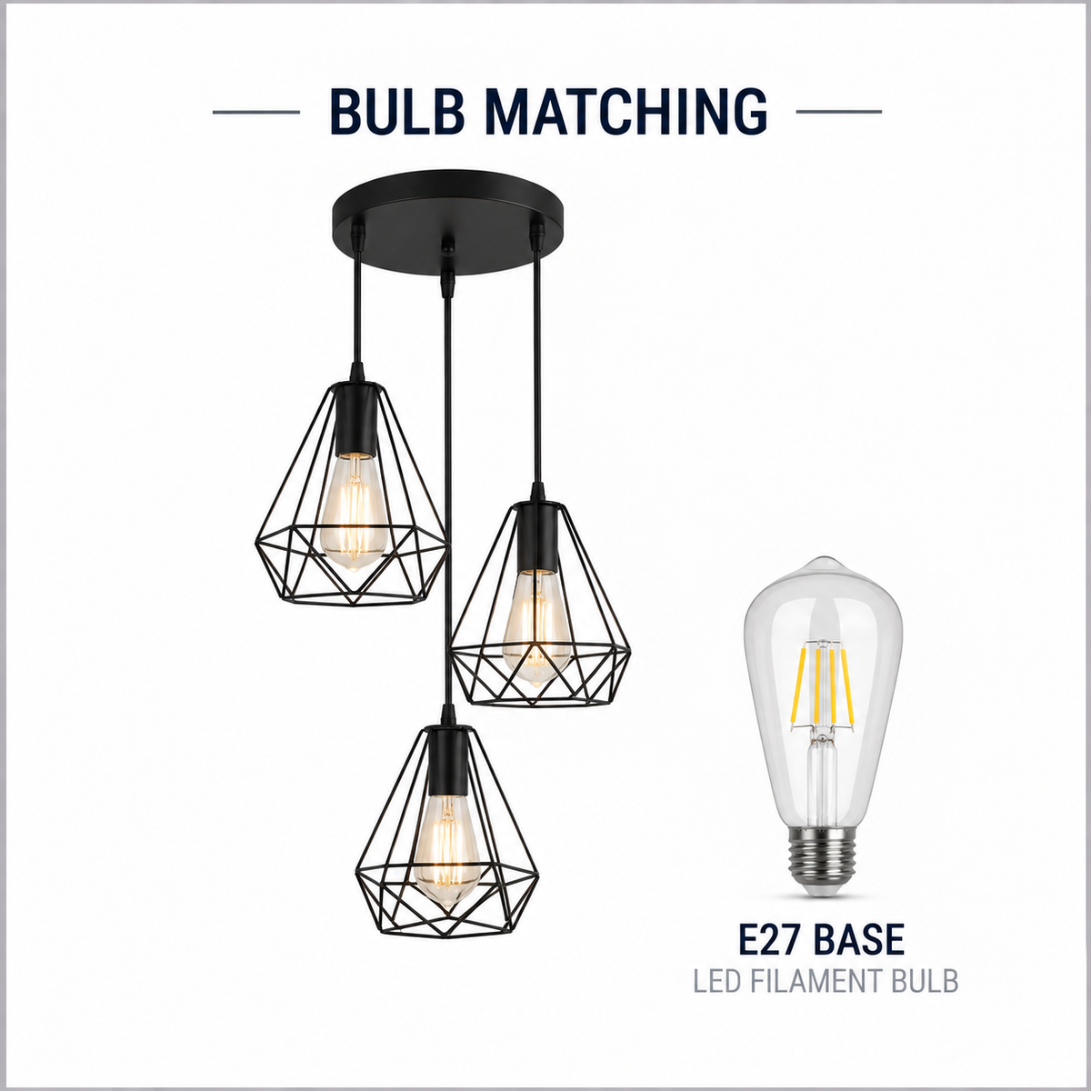 Geir Metal Modern Light Fixtures - 3 Shades