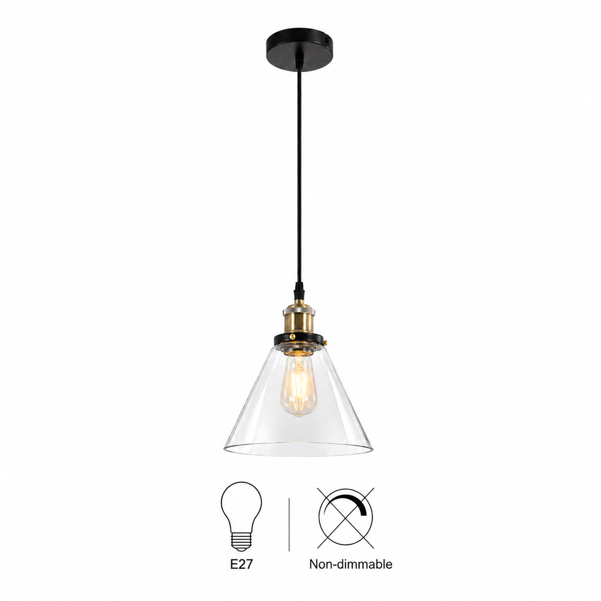Minka Glass Pendant Light - 19 cm