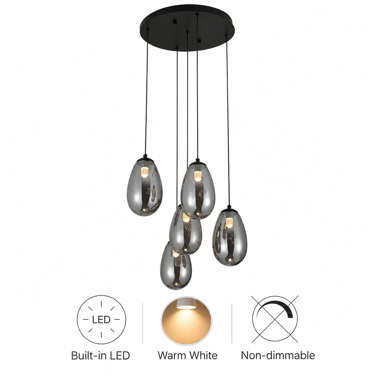 Heide Glass Modern Light Fixture