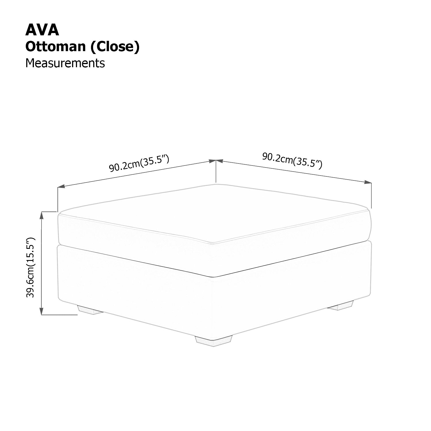 Ava Ottoman with Storage
