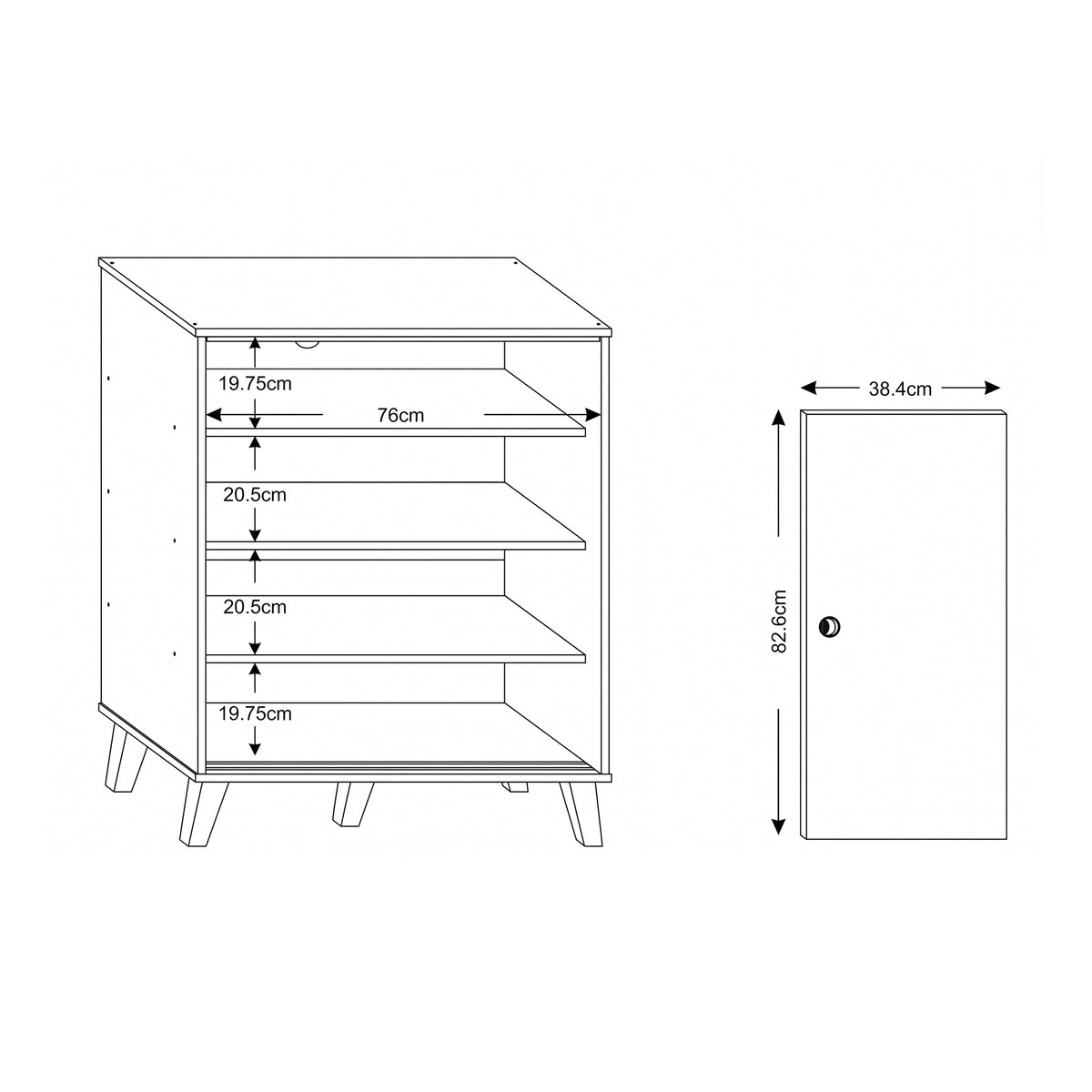 Nery Sliding Shoe Cabinet