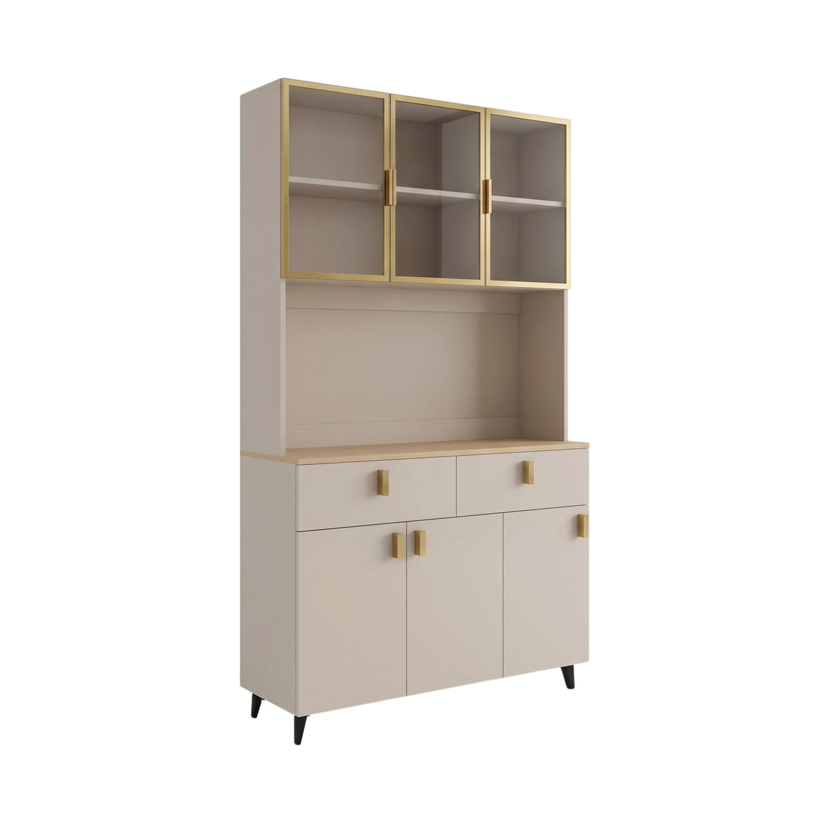 Elisia Pantry Cabinet with Glass