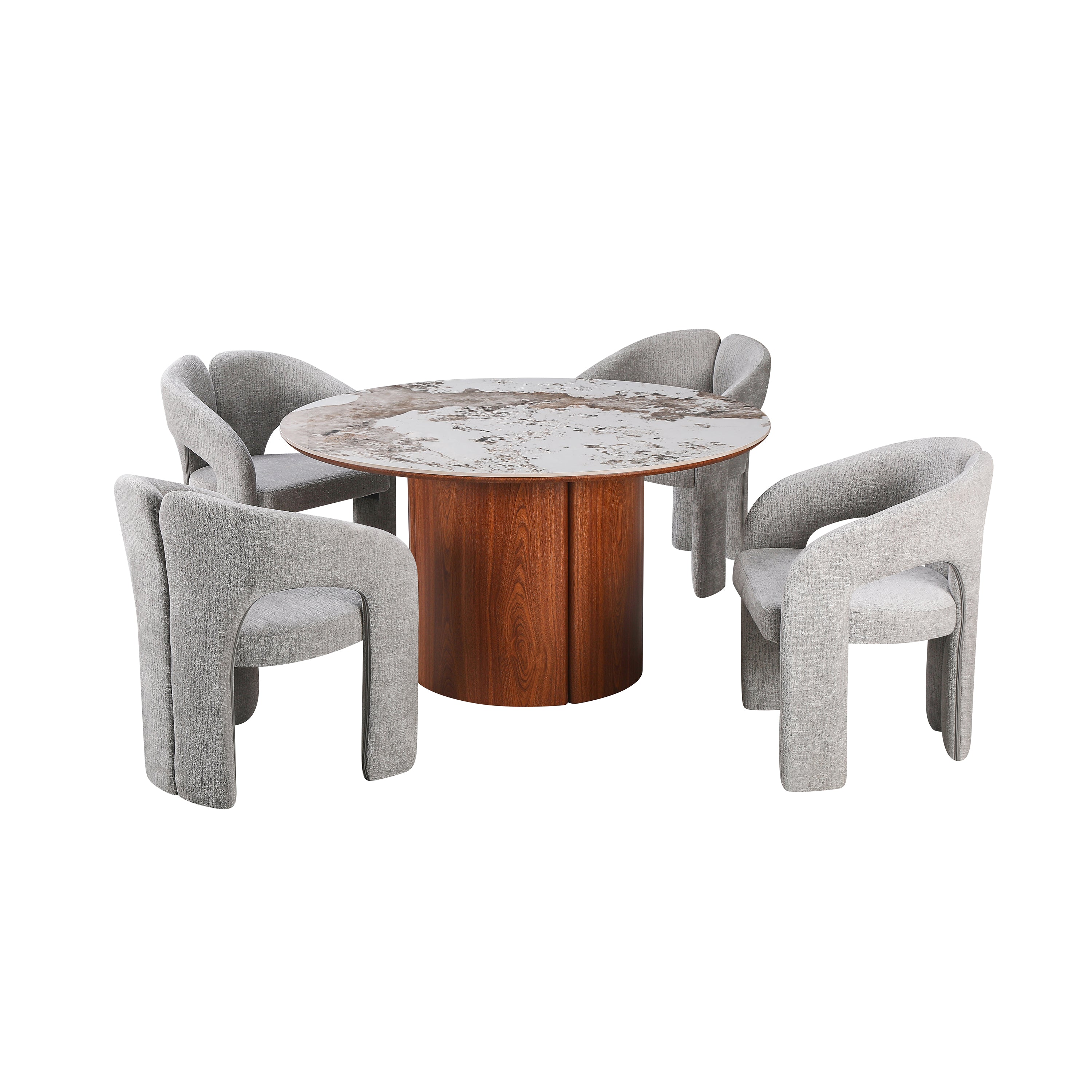 Maloy Round 4 Seater Dining Set