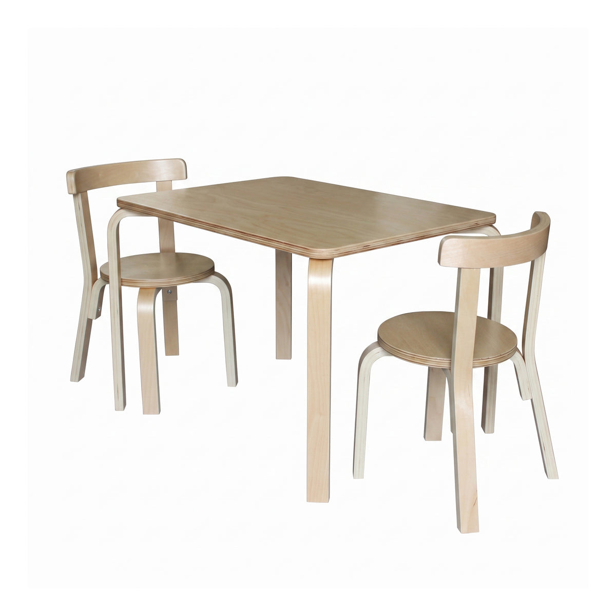 Scarlett Square Play Table and 2 Chairs - Natural