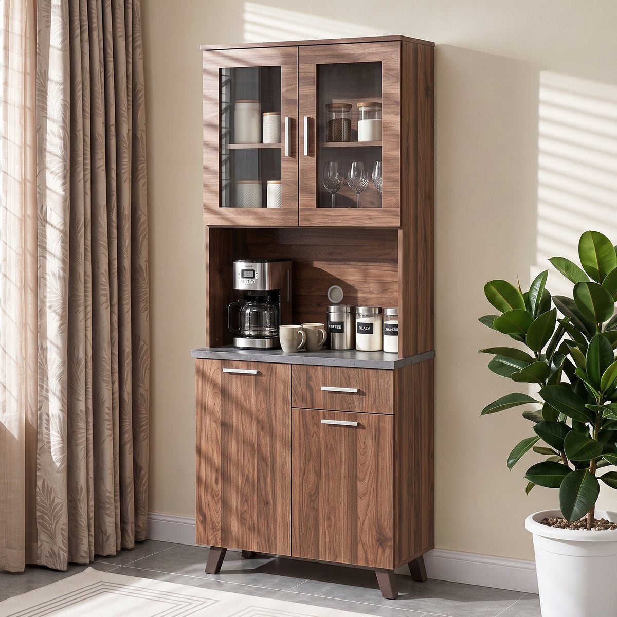 #color_Walnut + Grey Marble