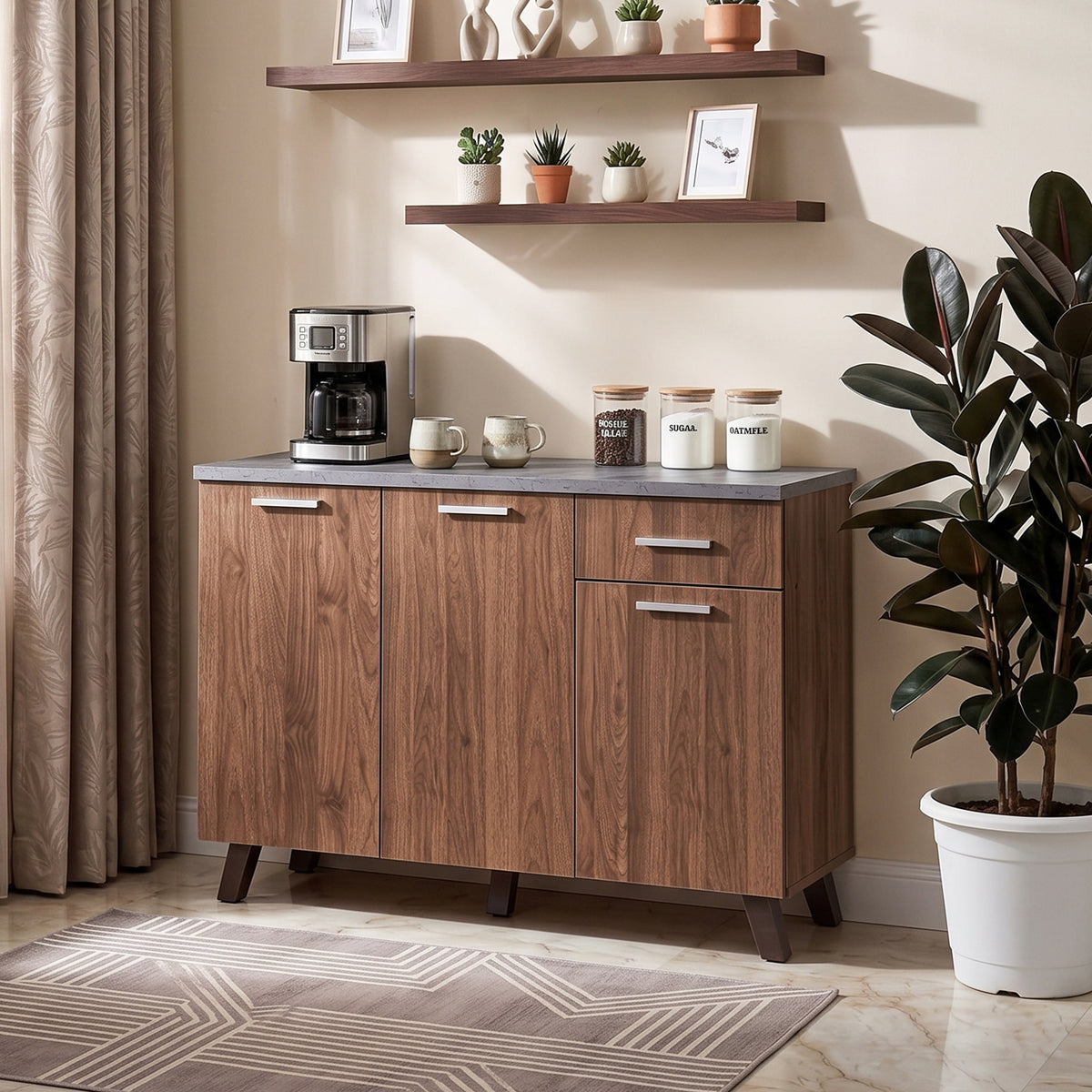 #color_Walnut + Grey Marble