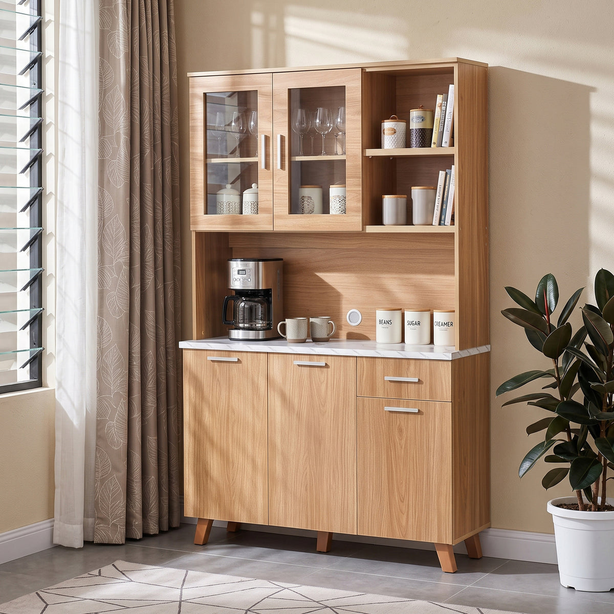 #color_Oak + White Marble