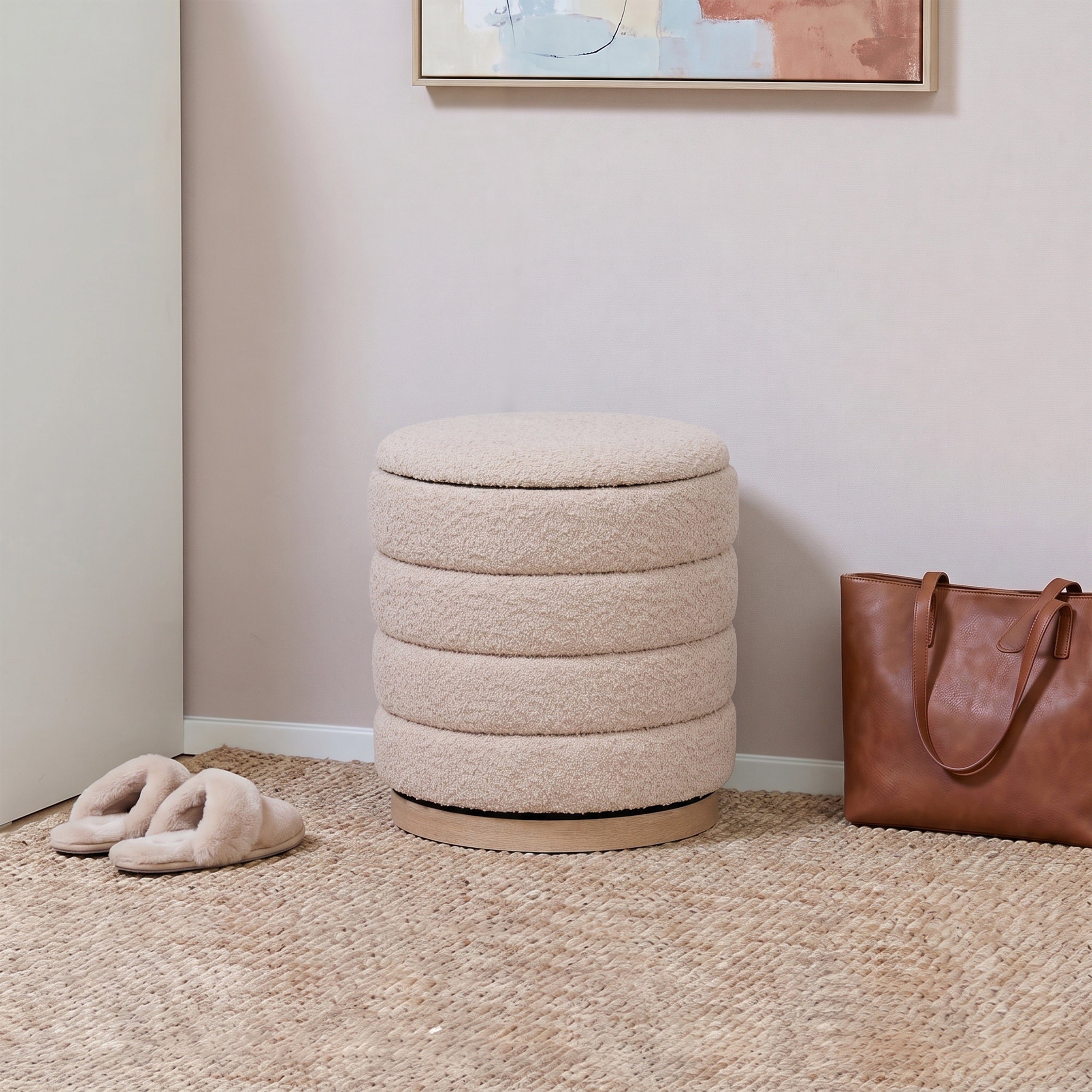 Clara Swivel Storage Ottoman