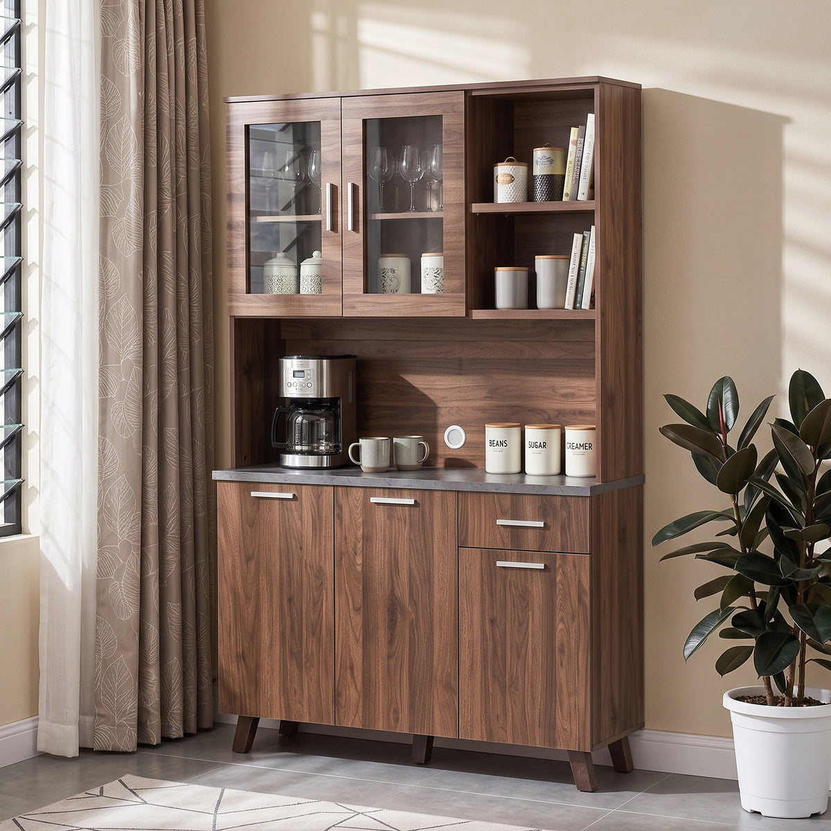 #color_Walnut + Grey Marble 