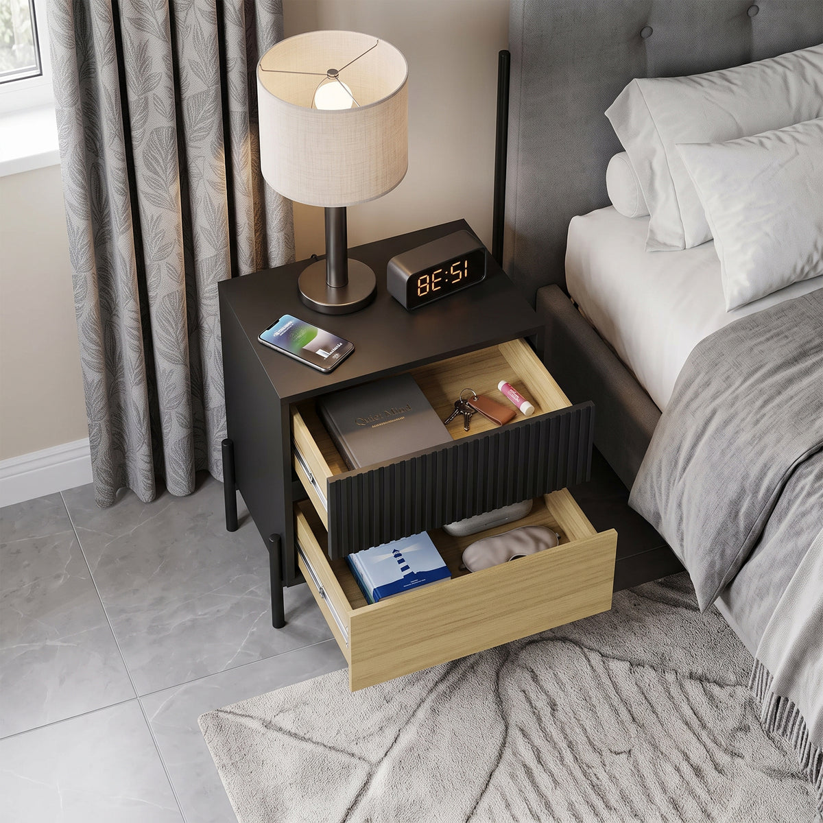 Kalmar 2 Drawer Night Stand