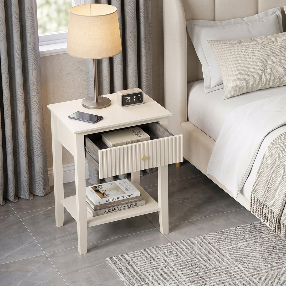 Prince Fluted Night Stand