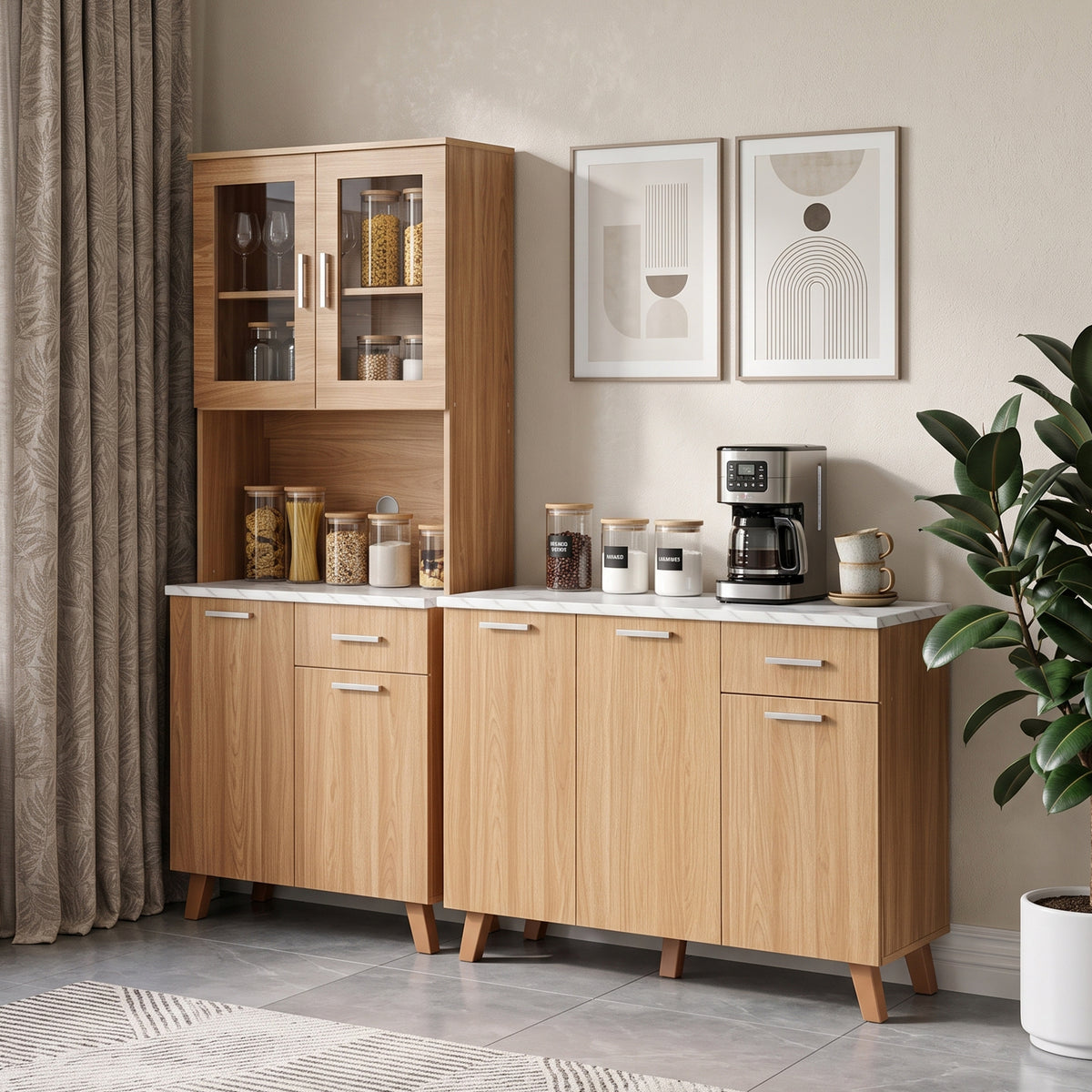 #color_Oak + White Marble 