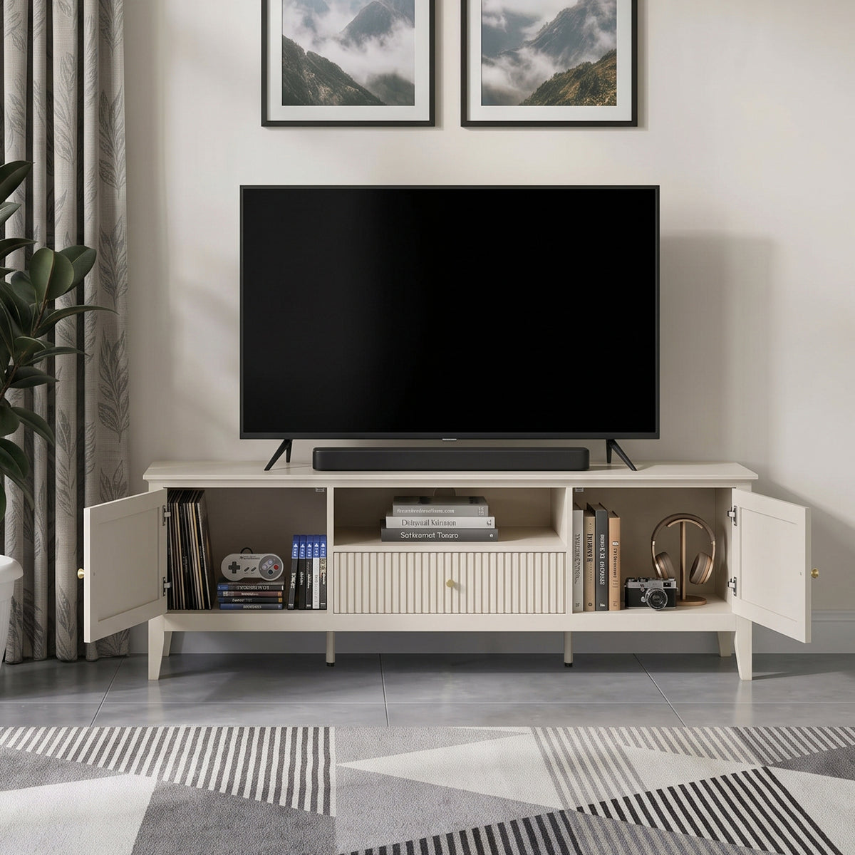 Prince Fluted 150 cm TV Cabinet