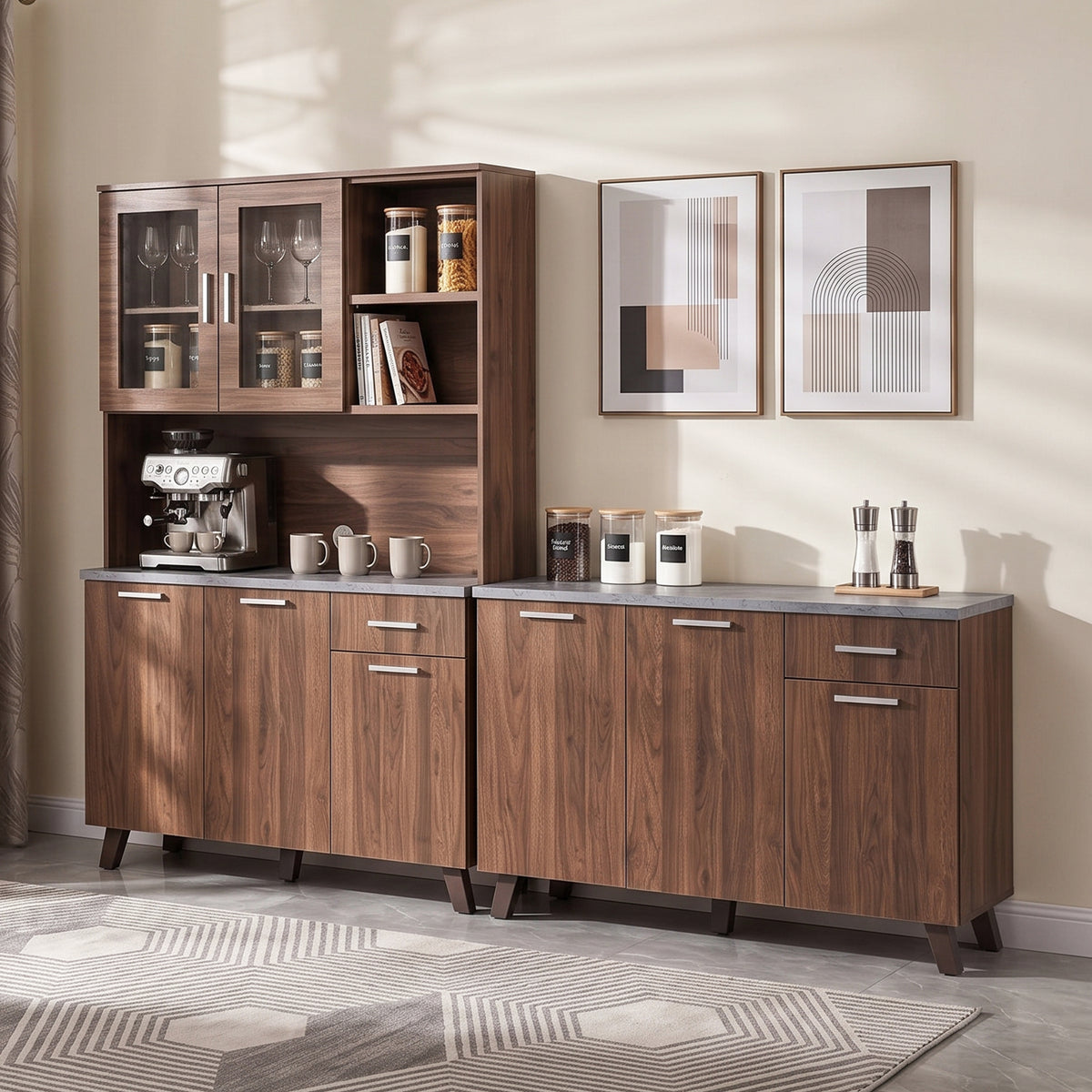 #color_Walnut + Grey Marble 