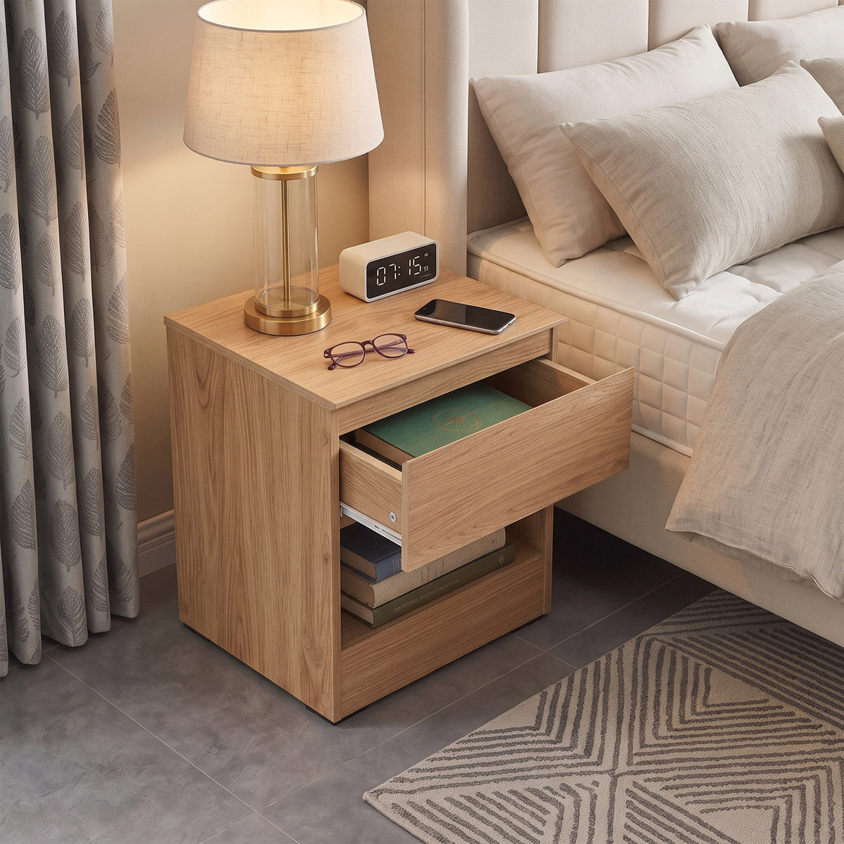 Ezrul 1 Drawer Night Stand