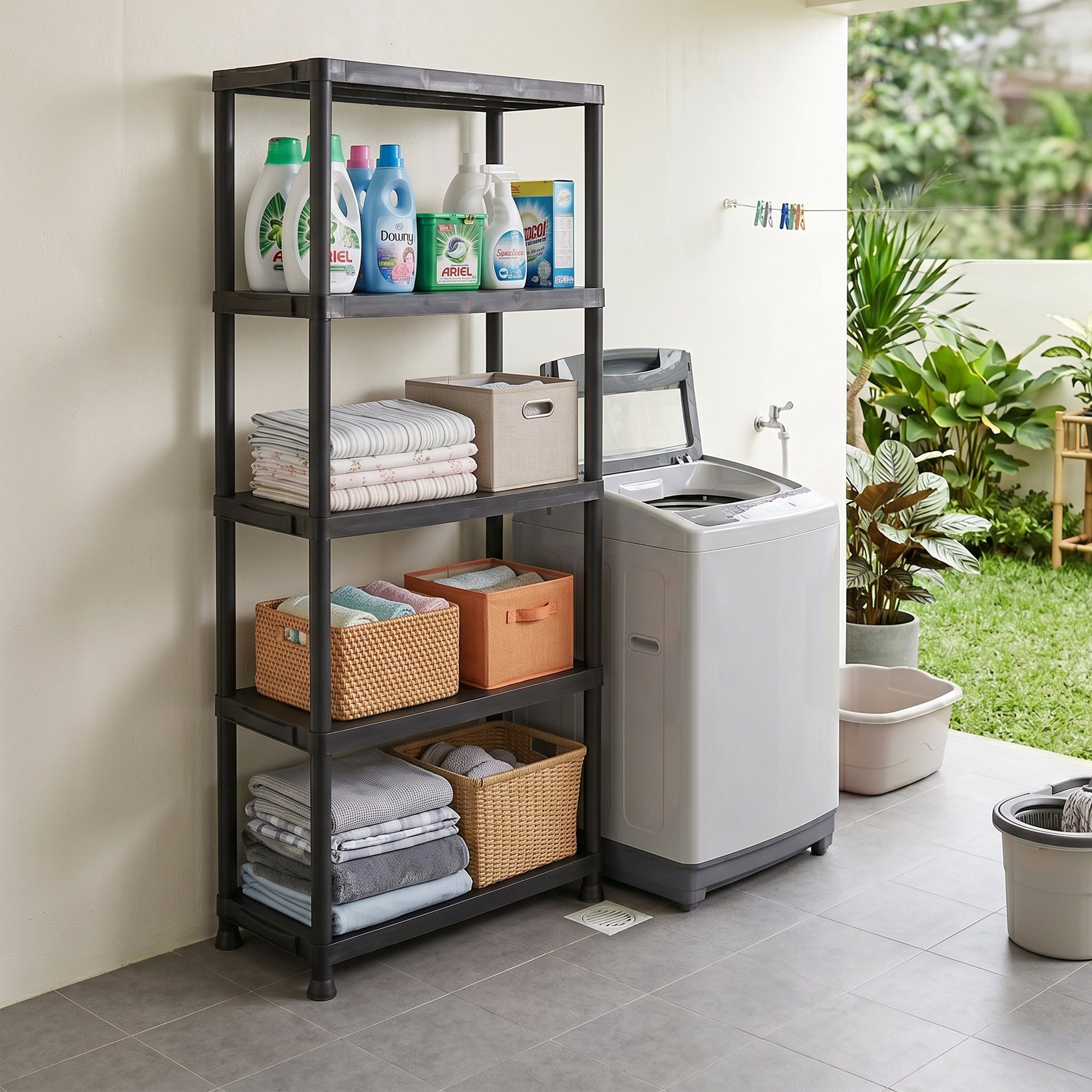 Brielle 5 Tier Plastic Shelving