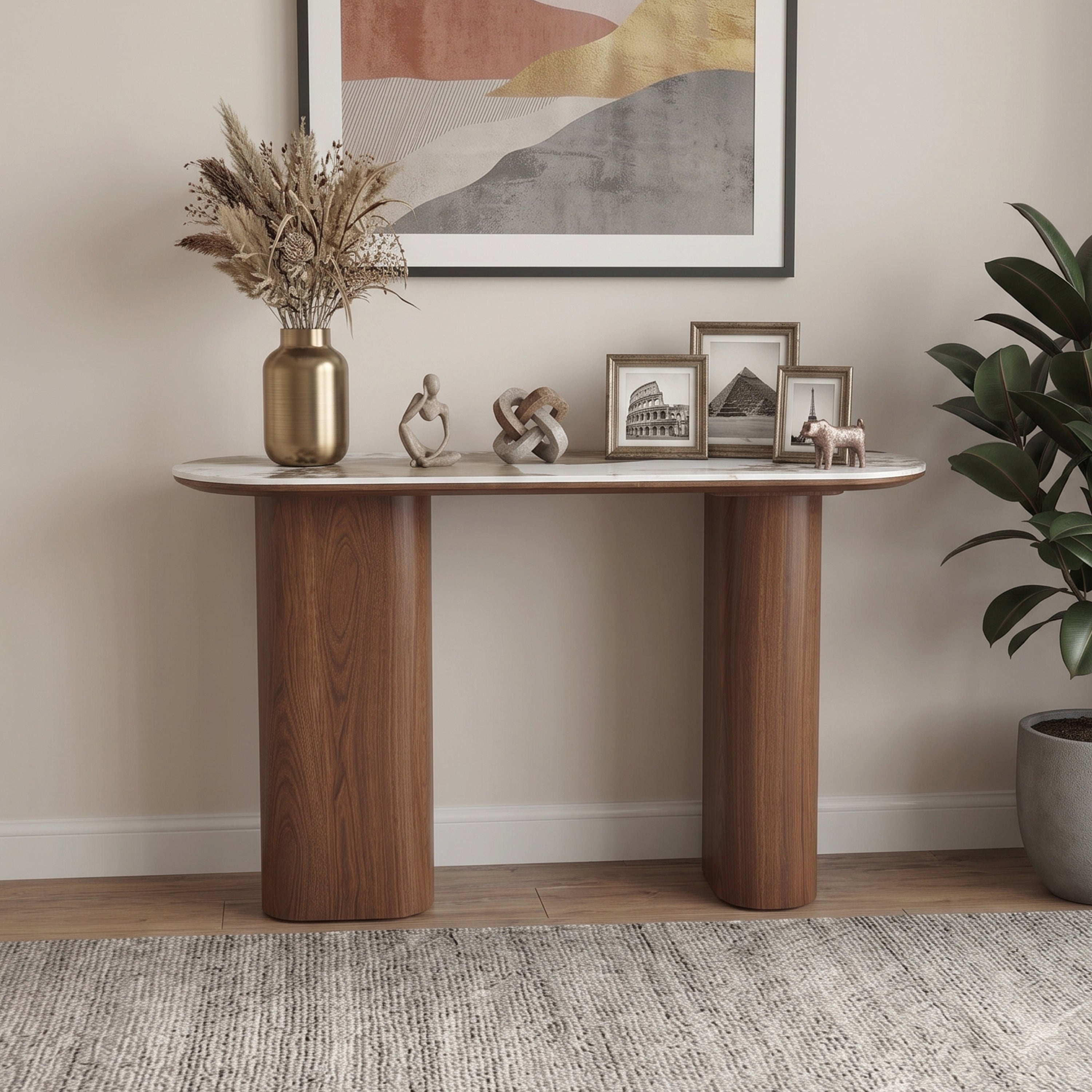 Amira Oval Console Table