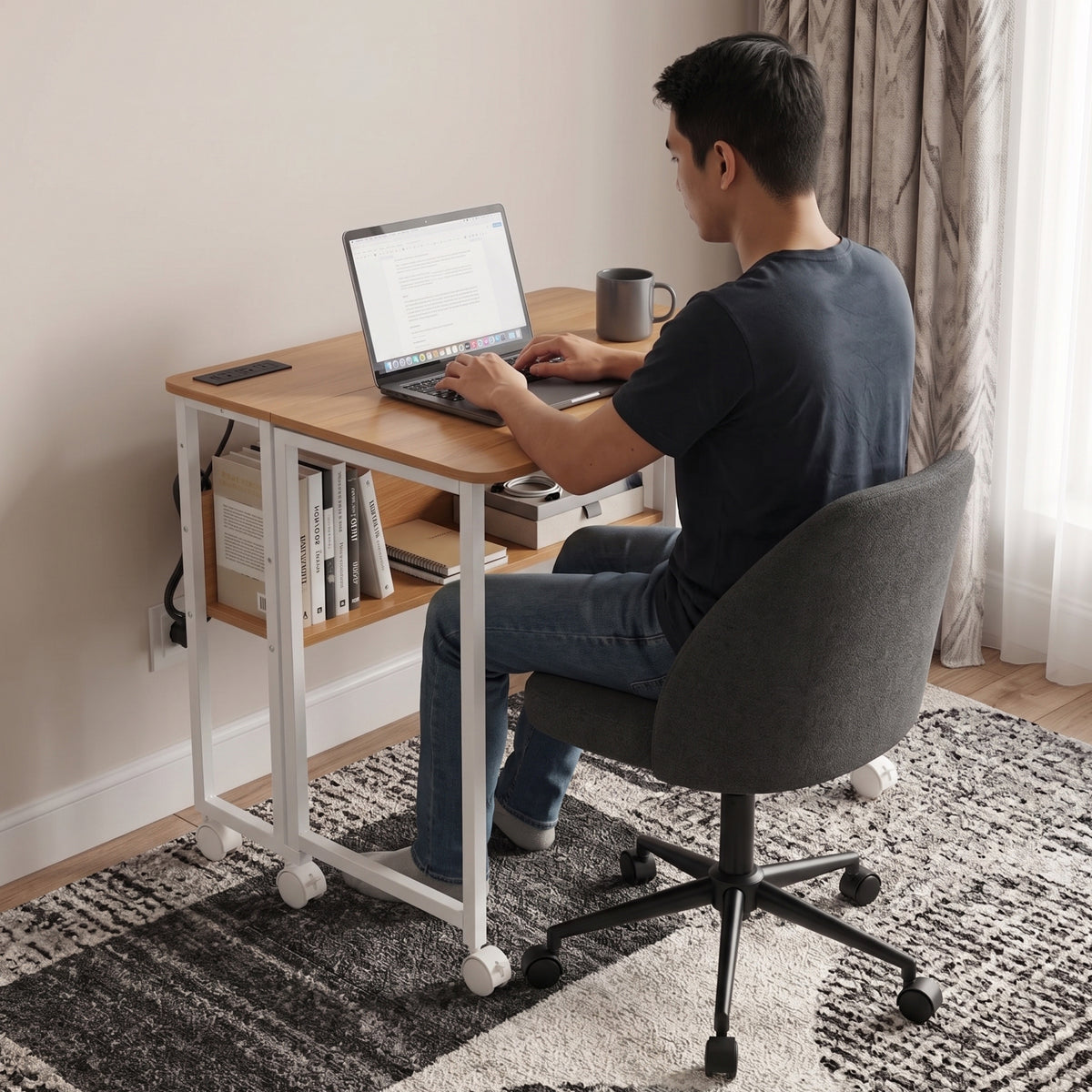Meji Folding Table With Mini Console