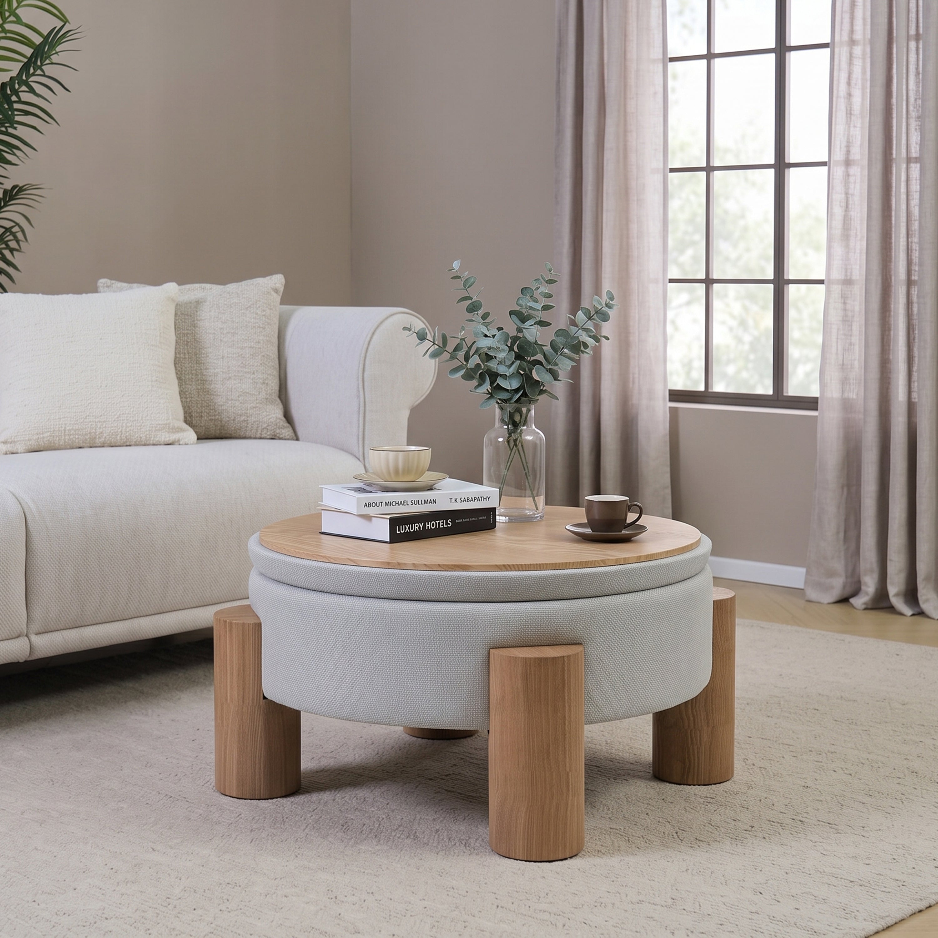 Emily Round Storage Ottoman