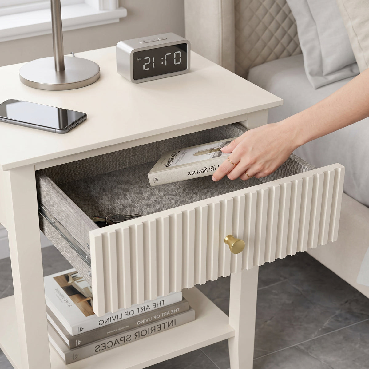 Prince Fluted Night Stand