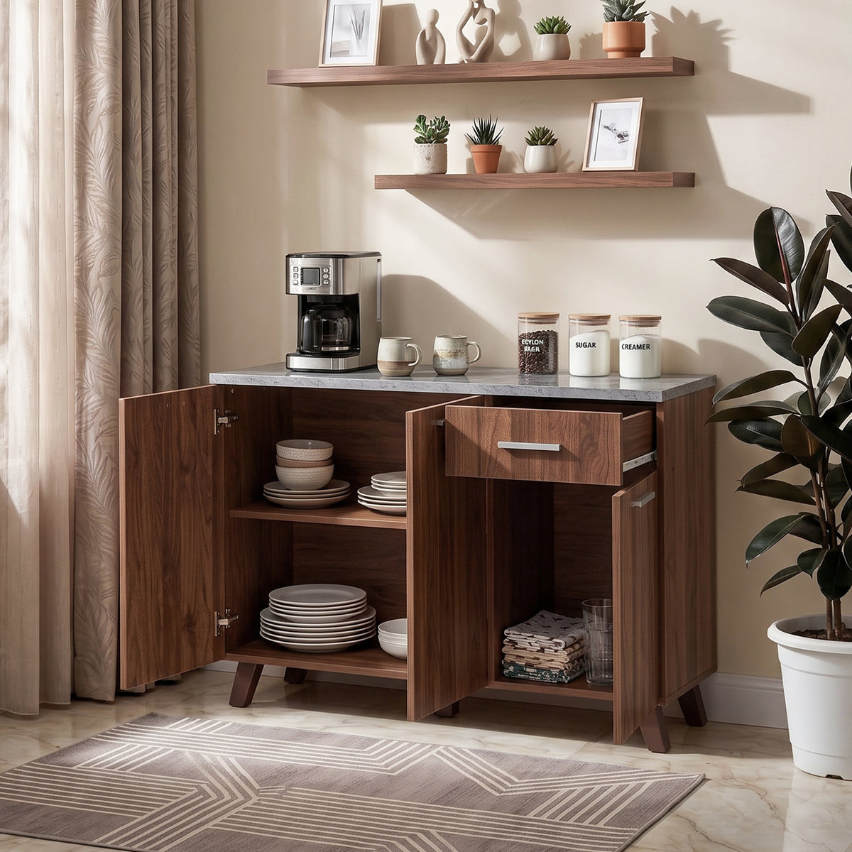 #color_Walnut + Grey Marble